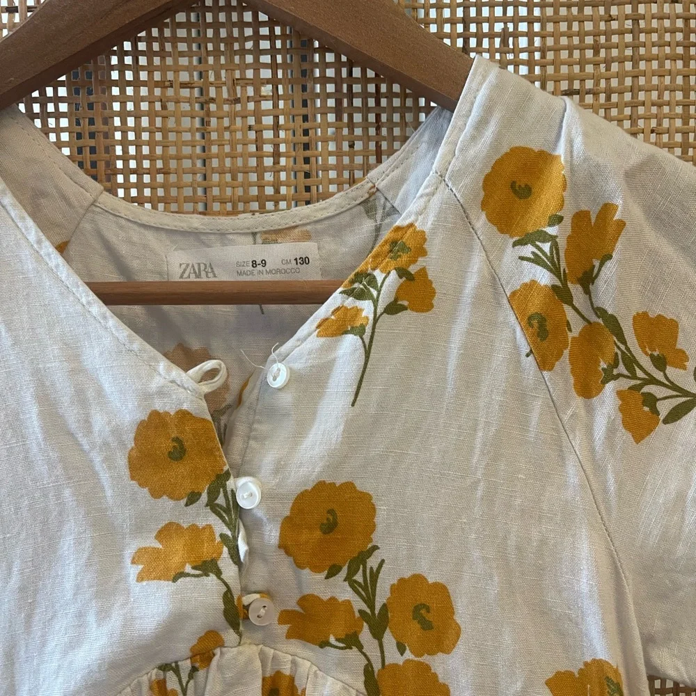 Zara Kids Floral Yellow and White Dress - Picture 3 of 4